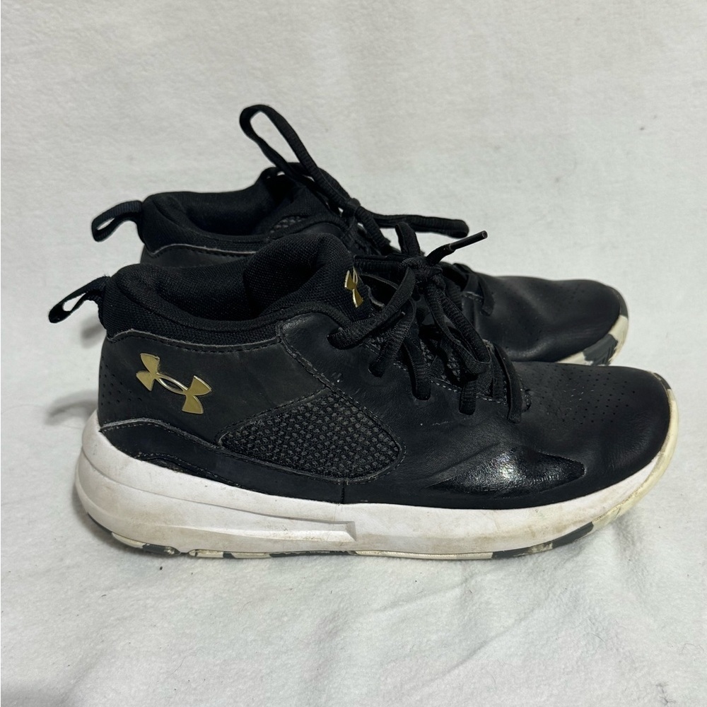 Under Armour Unisex Lockdown 5 Black Basketball Shoes Sneakers 5.5Y - Picture 2 of 11